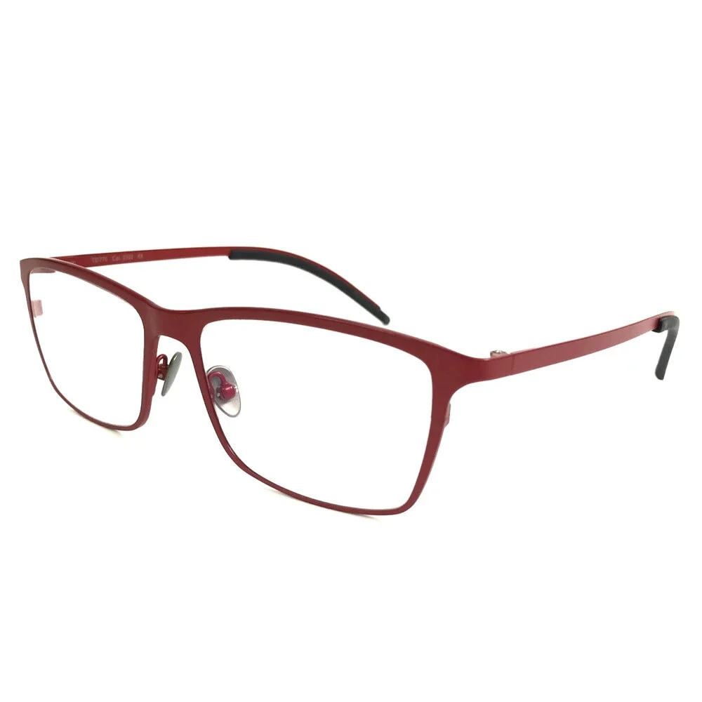 Tom Davies Eyeglasses Frames TD770 Col. 2322 Matte Red Rectangle 55-16-140